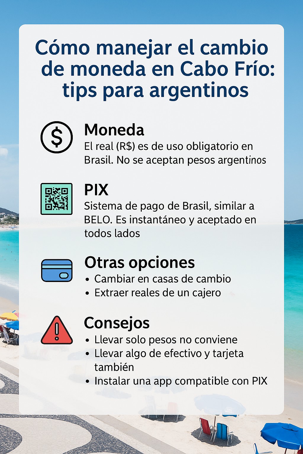 Cómo manejar el cambio de moneda en Cabo Frío: tips para argentinos